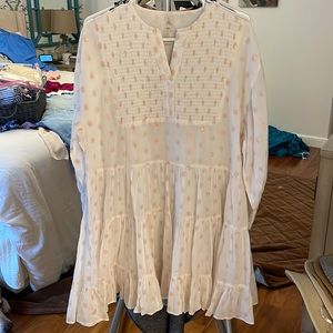 PQ smocked long sleeve dress